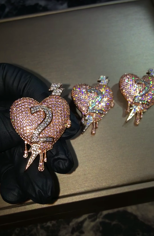 Lil Uzi Vert Cops Iced Out Luv Is Rage 2 Chain diamond necklace chain