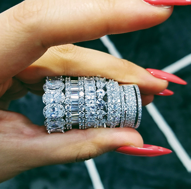 Kylie Jenner signature Princess Cut Diamond Diamond Eternity Band