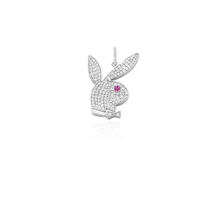 playboi carti playboy bunny upside down pendant necklace chain as seen on blac chyna dating snapchat