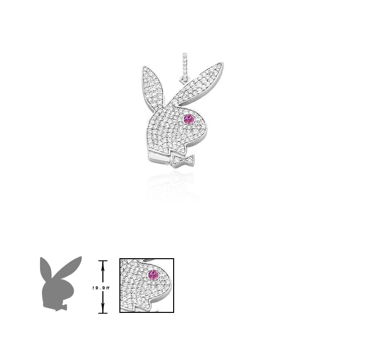 playboi carti playboy bunny upside down pendant necklace chain as seen on blac chyna dating snapchat
