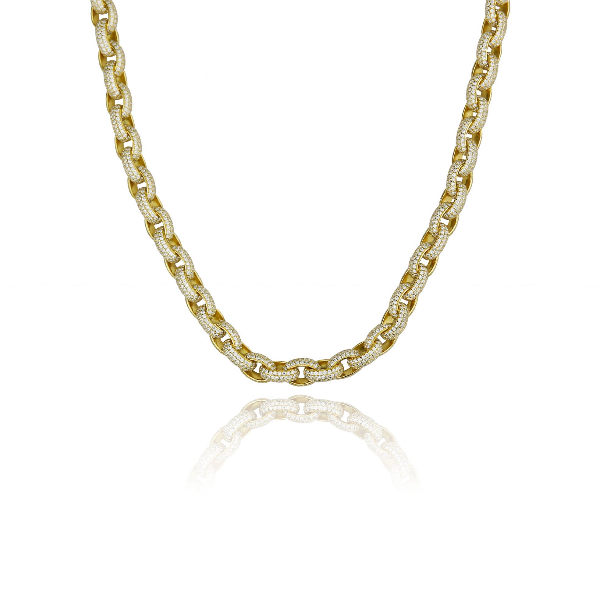hermes link gold cuban link chain drake acrobat diamond vvs