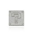 mario bros question block diamond necklace