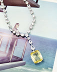 Beyoncé's Tiffany & Co diamond necklace is worth $30 million harpersbazaar.com tiffany yellow diamond necklace beyonce' from The 128-carat yellow diamond was worn by Hepburn during the Breakfast At Tiffany's press tour in 1961, and was seen again on Lady Gaga