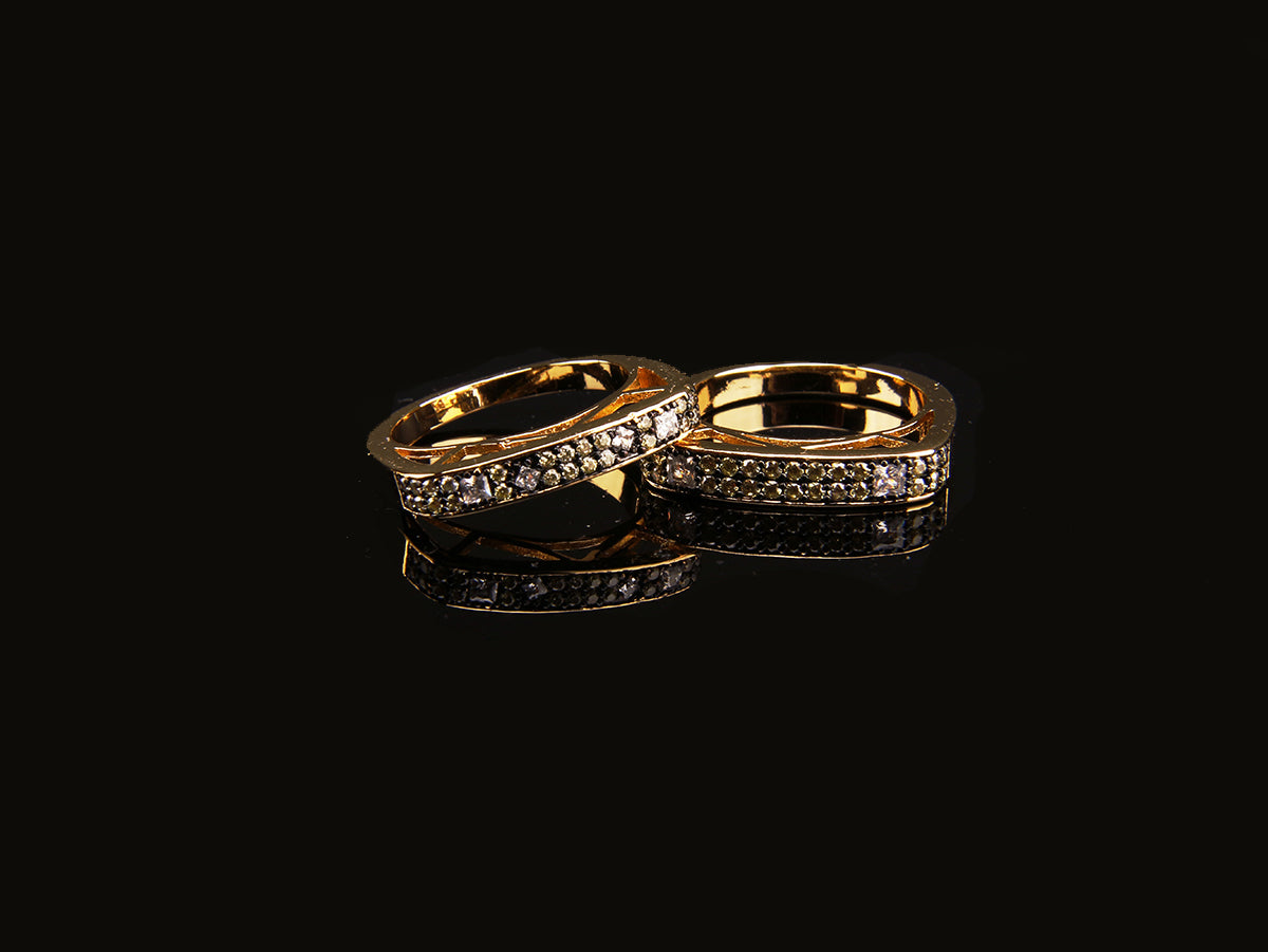 hamburger ring as seen on Nigo in multicolored vvs diamond ifandco 
