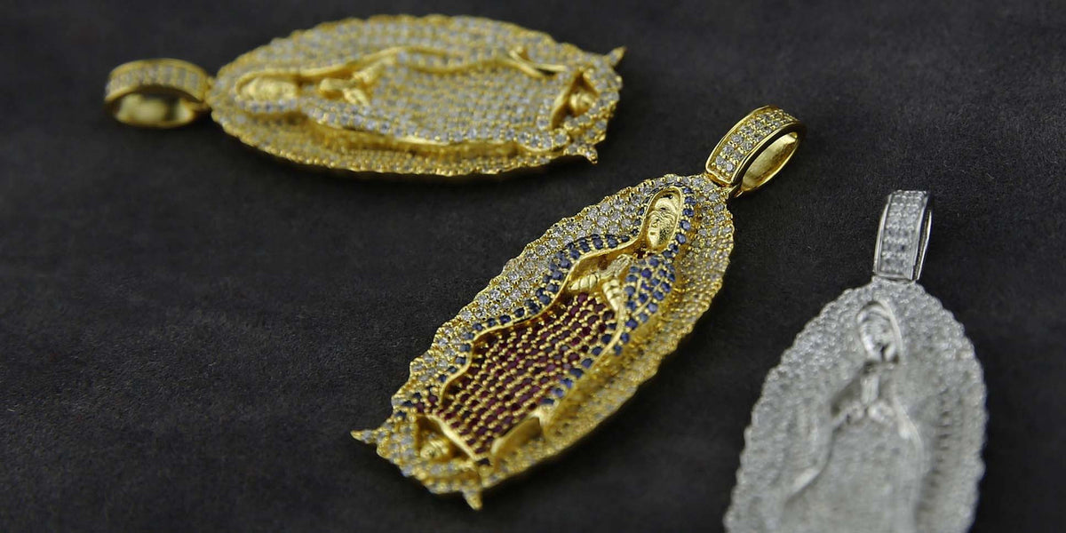 Lady of Guadalupe virgin Mary pendant &amp; necklace chain 