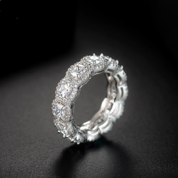 Kylie Jenner signature eternity band ring in square
