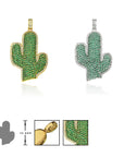 La flame Travis Scott Cactus necklace pendant with matching chain in Silver