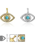 Evil eye pendant necklace chain silver