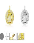 Lady of Guadalupe Virgin Mary pendant necklace and chain