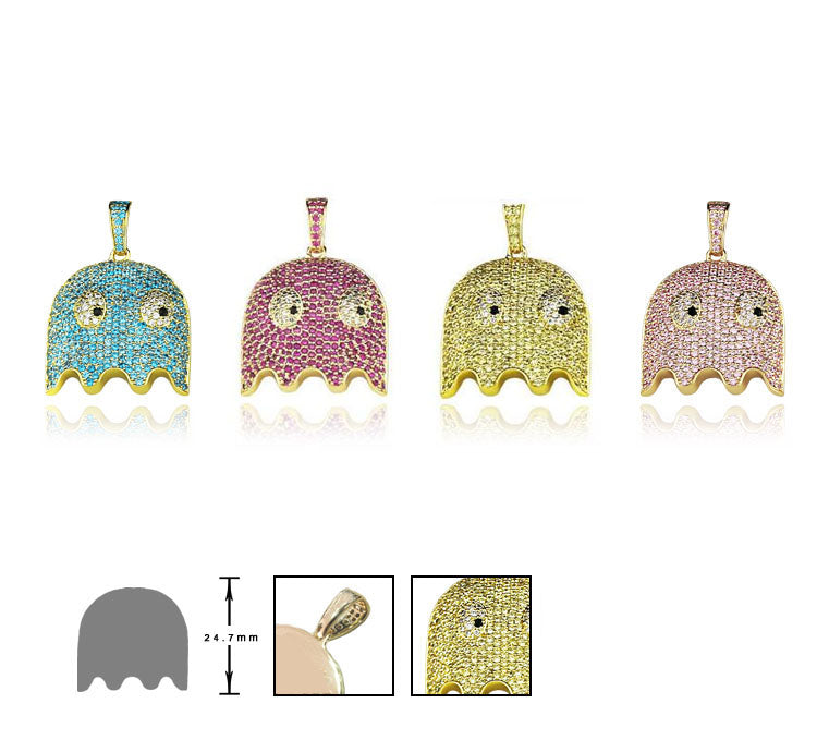 ghost pinky pendant necklace ifandco diamond