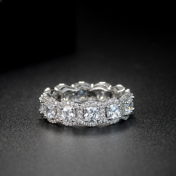 Kylie Jenner signature eternity band ring in square