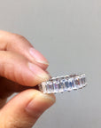 Emerald Cut vvs diamond Eternity Ring custom made ifandco
