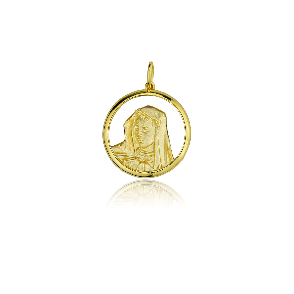 Mirco Virgin Mary MEDALLION ifandco pendant necklace free chain hip hop