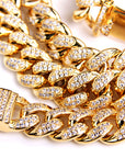 Cuban link chain 13mm fully iced with custom clasp ifandco icebox