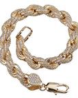 Iced Out Rope link Bracelet 8mm