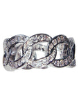 Miami Cuban link ring yellow gold silver ifandco vvs diamond affordable hip hop jewelry