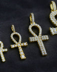 Ankh bold pendant necklace chain diamond affordable hip hop ifandco