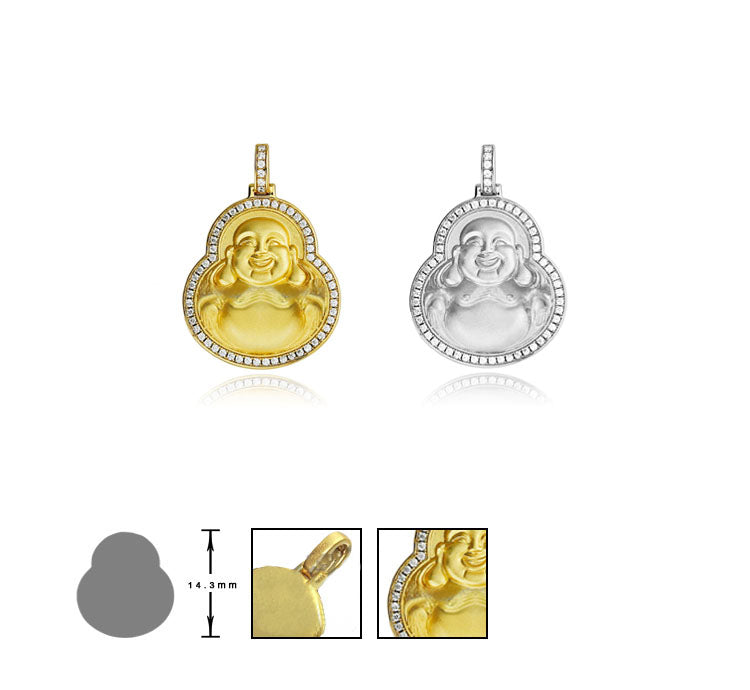 Nano laughing buddha necklace 