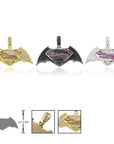 custom batman pendant necklace chain ifandco diamond