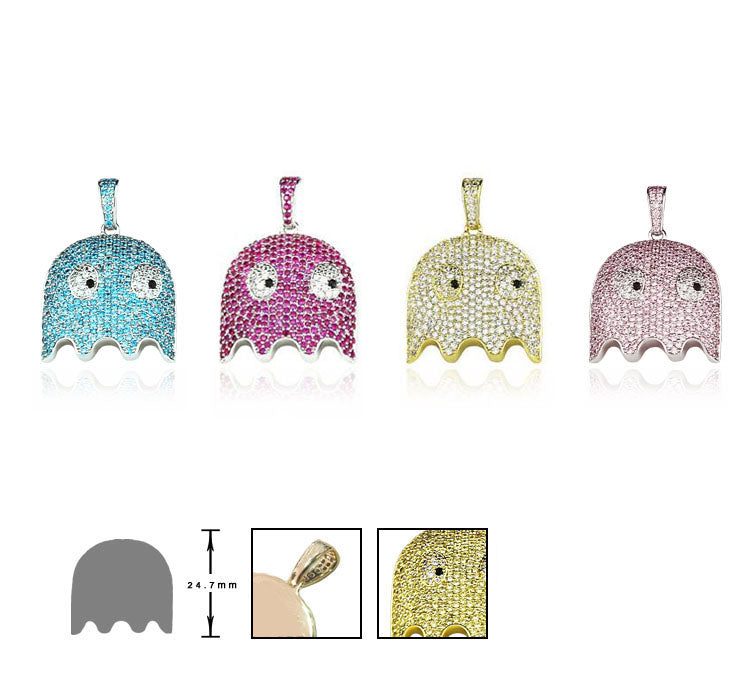 ghost pacman pendant necklace ifandco affordable jeweler