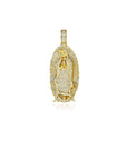 Lady of Guadalupe virgin Mary pendant full diamond with chain necklace