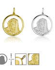 Mirco Virgin Mary MEDALLION ifandco pendant necklace free chain hip hop