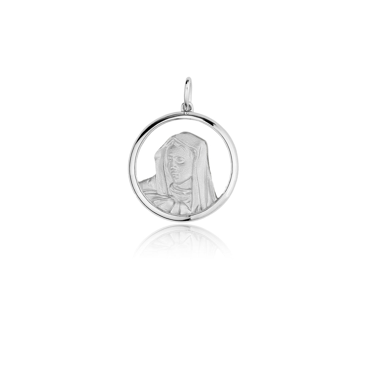 Mirco Virgin Mary MEDALLION ifandco pendant necklace free chain hip hop