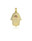 Hamsa pendant & necklace free matching chain included ifandco