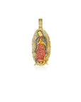 Lady of Guadalupe virgin Mary pendant & necklace chain multi colored