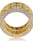 Round stone Majestic Ring fully iced out ring diamond eternity affordable high end ring jewelry