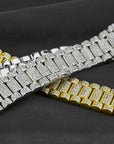 Iced out Presidential bracelet Gold
