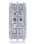 Round stone Majestic Ring fully iced out ring diamond eternity affordable high end ring jewelry