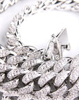 Cuban link chain 13mm fully iced with custom clasp ifandco icebox
