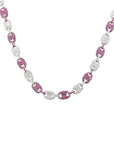 Iced out gucci link mariner link chain 9mm Multi-colored