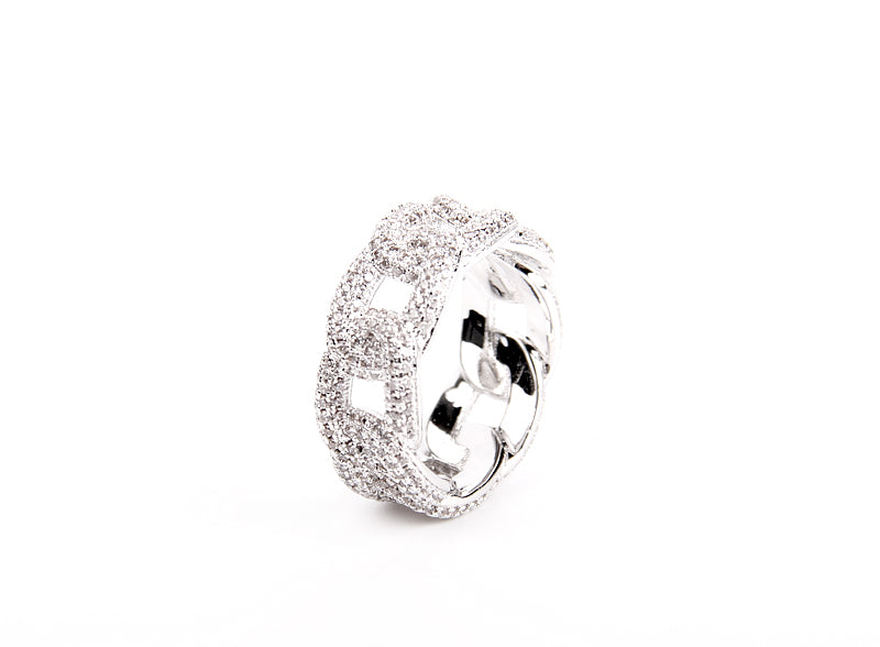 iced out ring diamond micro pave vvs yellow gold affordable hip hop jewelry