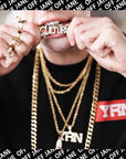 Migo yung rich nation culture YRN pendant necklace chain vvs diamond offset quavo takeoff ifandco custom jewelry