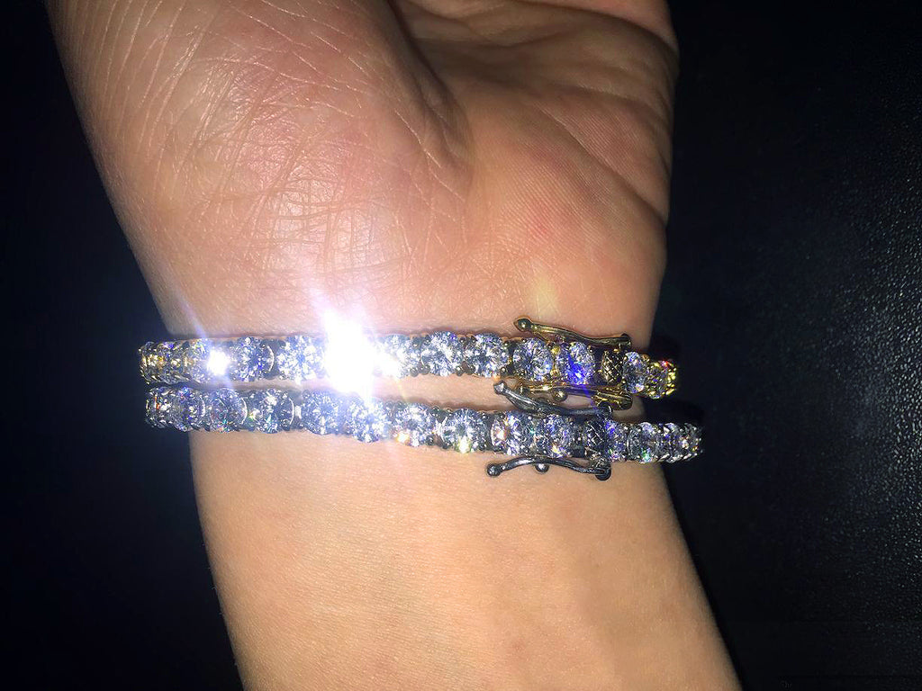 Tennis necklace diamond link chain bracelet vvs ifandco