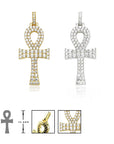 ifandco ankh pendant necklace chain diamond