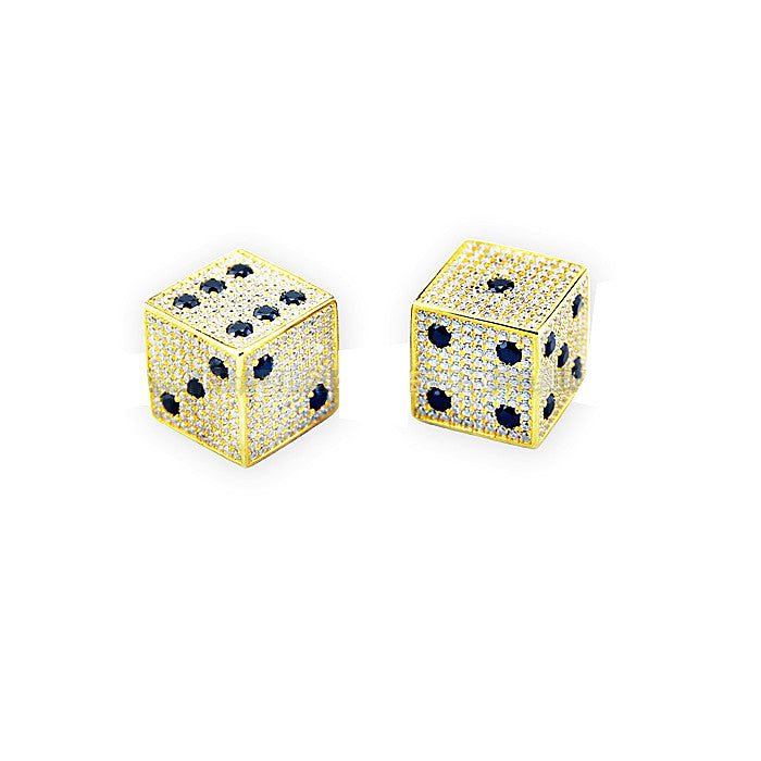 18k Gold Diamond Dice