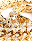 Cuban link chain 13mm fully iced with custom clasp ifandco icebox