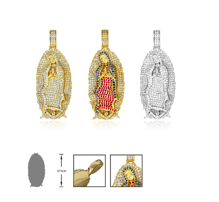 Lady of Guadalupe virgin Mary pendant & necklace chain 