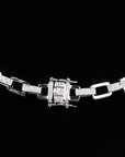 hermes link blue mink drake diamond necklace chain iced out shopgld