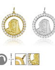 MICRO VIRGIN MARY MEDALLION ifandco pendant necklace affordable jewelry