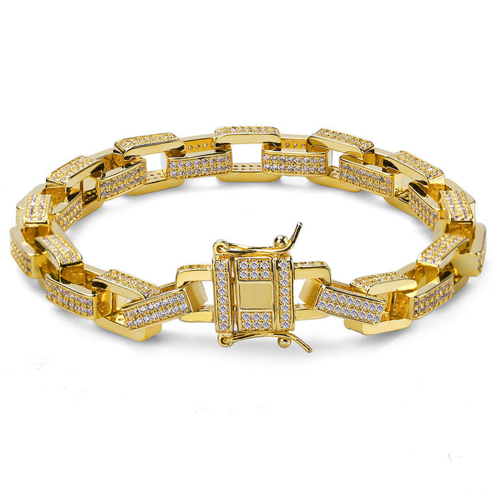 hermes link drake diamond necklace chain iced out shopgld