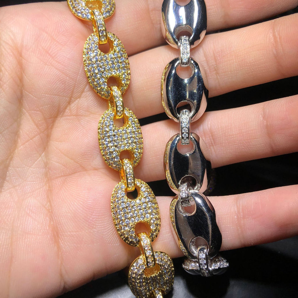 Iced out gucci chain discount