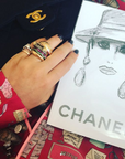hamburger rings as seen on Nigo in multicolored vvs diamond ifandco 