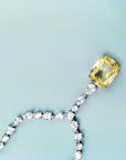 Beyoncé's Tiffany & Co diamond necklace is worth $30 million harpersbazaar.com tiffany yellow diamond necklace beyonce' from The 128-carat yellow diamond was worn by Hepburn during the Breakfast At Tiffany's press tour in 1961, and was seen again on Lady Gaga