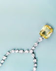 Beyoncé's Tiffany & Co diamond necklace is worth $30 million harpersbazaar.com tiffany yellow diamond necklace beyonce' from The 128-carat yellow diamond was worn by Hepburn during the Breakfast At Tiffany's press tour in 1961, and was seen again on Lady Gaga