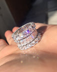 Emerald Cut vvs diamond Eternity Ring custom made ifandco