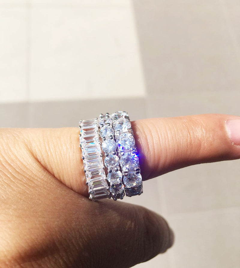 Emerald Cut vvs diamond Eternity Ring custom made ifandco